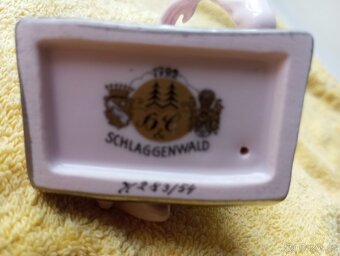 STAROŽITNÁ PORCELÁNOVÁ SOŠKA - RŮŽOVÁ OPICE - 5