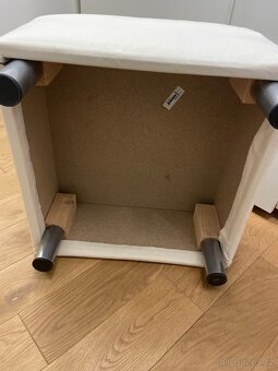 Podnožka- taburet, béžový, IKEA - 5