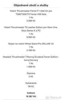 F1 volant Ferrari Trusthmaster pro Xbox + pedály + stojan - 5