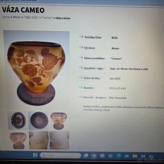 Skleněný džbán signovaný Moser- 1913- 1916 - 5