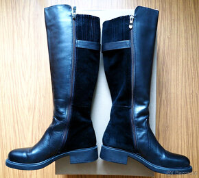 Luxusní kožené kozačky v jezdeckém stylu Baťa - vel. 37 - 5