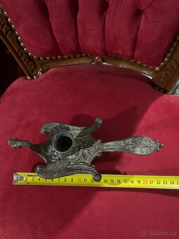 Mosazný svícen ve tvaru ptáka - 5