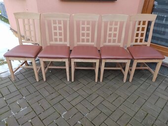 DŘEVĚNÉ ŽIDLE - 5ks - 5