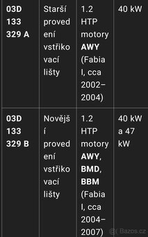 Fabia 1.2 Htp. 2x Vstřikovací lišta i se vstřiky. - 5