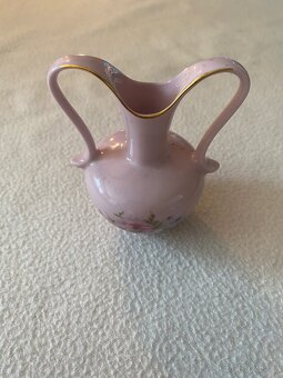 Růžový porcelán – starožitná dekorativní sada - 5