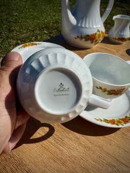 Retro kávová souprava Eschenbach Bavaria – květinový dekor - 5