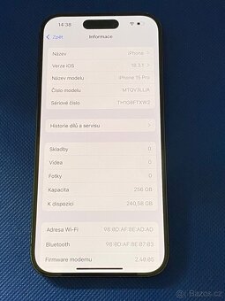 iPhone 15Pro 256GB Blue Titanium - 5