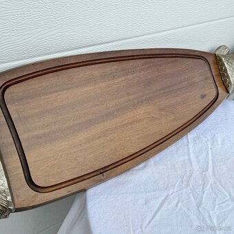 Veliké dřevěné servírovací prkýnko ryba 92 cm - 5