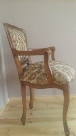 Starožitná dřevěná stylová židle,židlička,křeslo, křesílko - 5