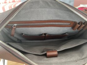 Pánská luxusní hnědá kožená taška MONTBLANC - 5