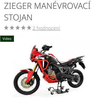 ZIEGER manévrovací stojan  na motorku. Nosnost 320kg - 5