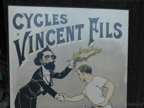 Originální reklamní litografický plakát CYCLES VINCENT FILS - 5