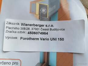 Překlad porothern VARIO UNI 150 - 5