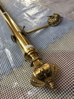 Mosazná tyč garnýž včetně dvou úchytů jedné koncovky (NP024) - 5