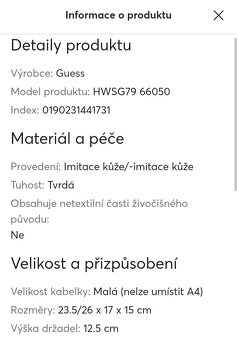 GUESS kabelka (HWSG79 66050 šedá) - 5