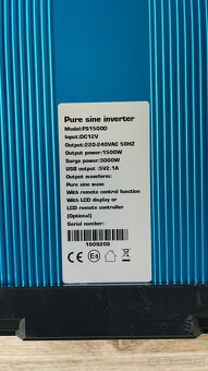 Měnič napětí z 12/230V, 1500W, bezdrátové ovládání CRW80 - 5