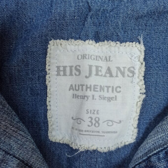 dámské džínové strečové šaty eur 38 H.I.S. TOP STAV - 5