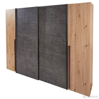 Nova Šatní skříň ARAGON - dub artisan, beton 270x210x61 - 5