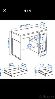 Psací stul + kancelářská židle Ikea/ - 5