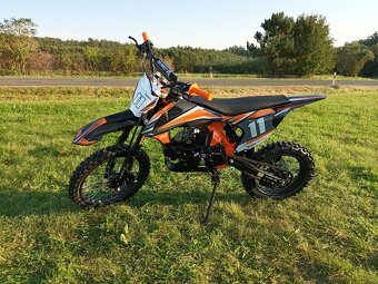 Pitbike Shark E-start 125ccm 17x14 oranžová - 5