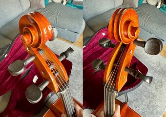 Prodám 4/4 violoncello, tvrdé pouzdro, smyčec, příslušenstvi - 5