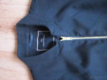 Černý elegantní kabát vel. M/L, podzim / zima - 5