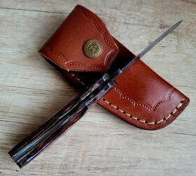 barevný kapesní Damaškový nůž CLASSIC 16,5cm ručně vyrobeno - 5