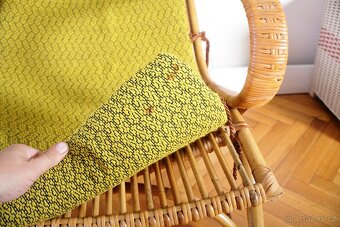 Retro Ratanové Křeslo ÚLUV - 5