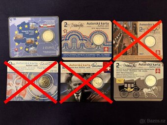Mincové kartičky - coincards - Slovensko - takmer komplet - 5