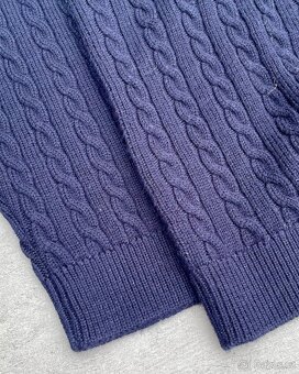 Zara Wool Knit Navy Dark Blue Sweater (L) - 5