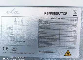 KOMBINOVANÁ LEDNIČKA ETA 254090000E CELKEM 170 l - 5