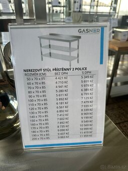 Nerezový stůl 2 police - 5