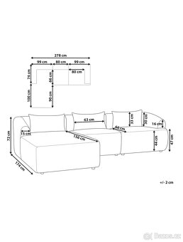 Bouclé krémově bílá sedací souprava Svansele Beliani - 5