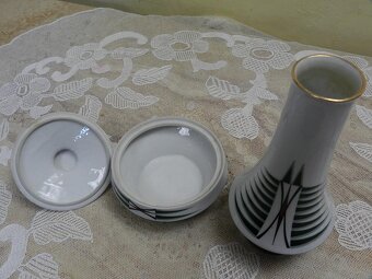 Stylová porcelánová Váza a Dóza Brusel Royal Dux - 5
