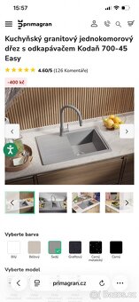 Granitový kuchyňský dřez + baterie - 5