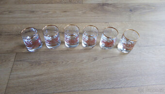 Skleněná likérová sada Moser - myslivecký dekor - 5