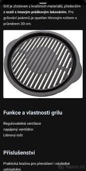 Cattara Non-smoking charcoal Grill KEG stolní - 5