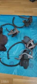 Staré stupačky na sloupy/stromolez/2páry+ochr.kož.beder.pás - 5