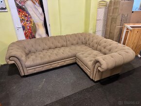 Hezká rohová Sedací souprava Chesterfield - 5