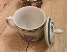 Čínský hrníček porcelán bílý zdobený - 5