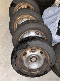 Plechové disky 15” 4x108 a zimní pneu 185/60/R15 - 5