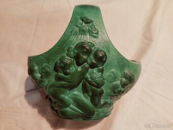 malachitový zelený košik - 5