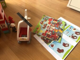 Velká sada lego duplo hasiči + vrtulník - 5