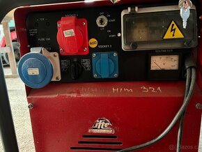 Profi elektrocentrála Honda Pramac 12kwa elektrický startér. - 5