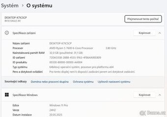 🖥️Herní PC RYZEN 5 7600,RTX 4070,32 GB DDR5,2 TB SSD - 5