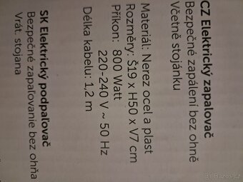 Elektrický zapalovač gril - 5