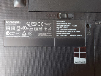 Lenovo G50-70, i3 4010U, vadný displej, bez RAM, HDD, AC - 5