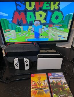 Nintendo Switch OLED + hry Minecraft a karate - 5