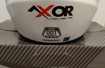 AXOR INTEGRÁLNÍ PŘILBA RAGE- BÍLÁ LESK - 5