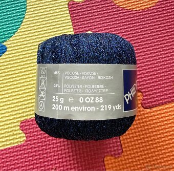 Pletací příze modrá - 5